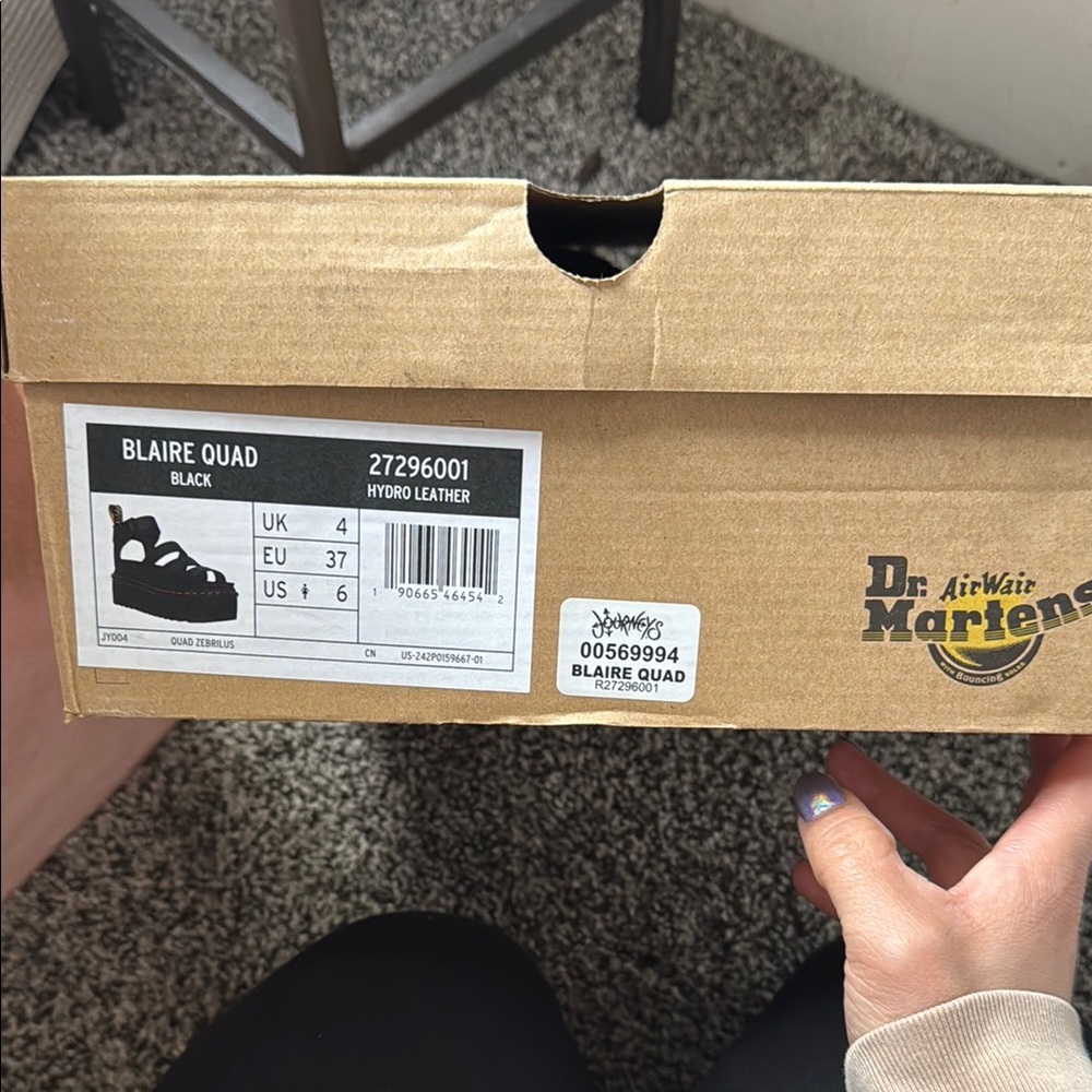 Dr. Martens Black Blaire Quad Sandals
